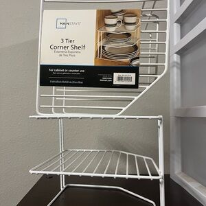 Mainstays White Corner Storage Shelf